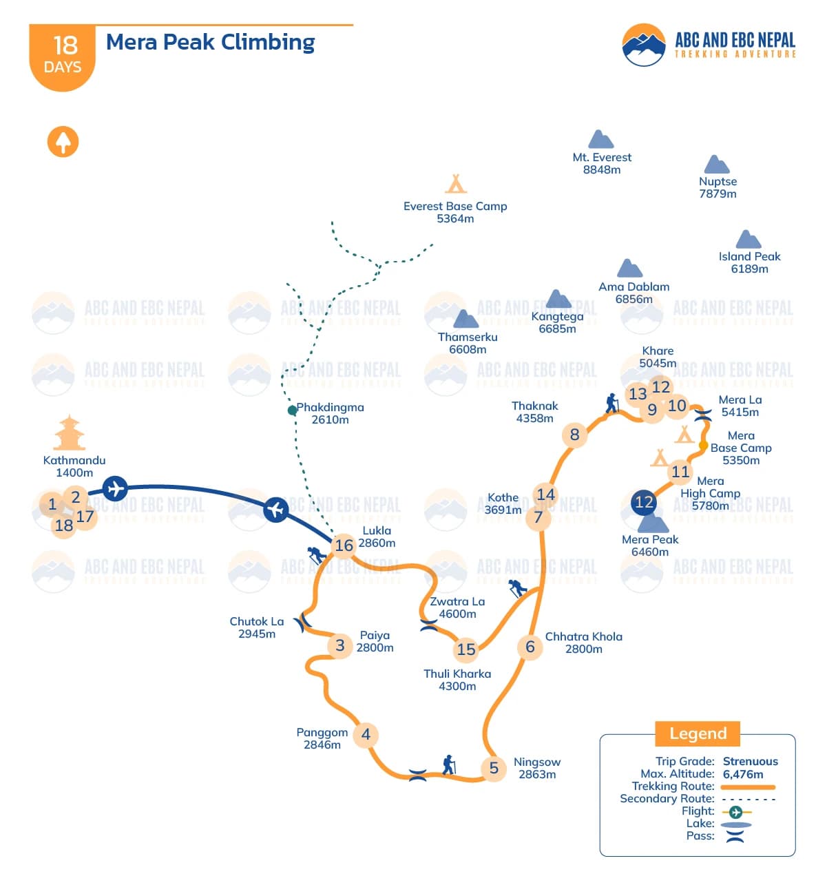 Mera Peak Climbing Map
